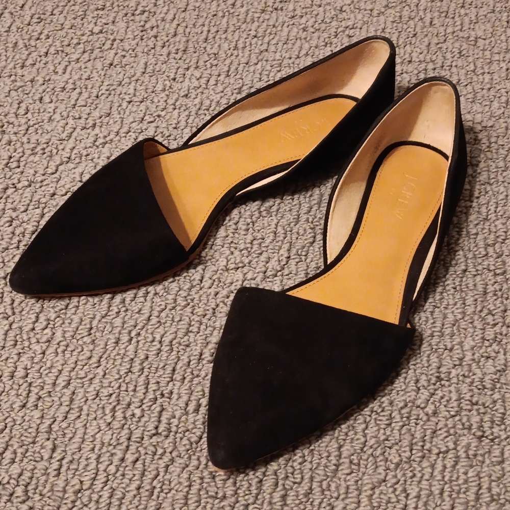 J. Crew | Zoe suede d'Orsay flats
